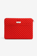 Laptop Case Polka Dots - Red