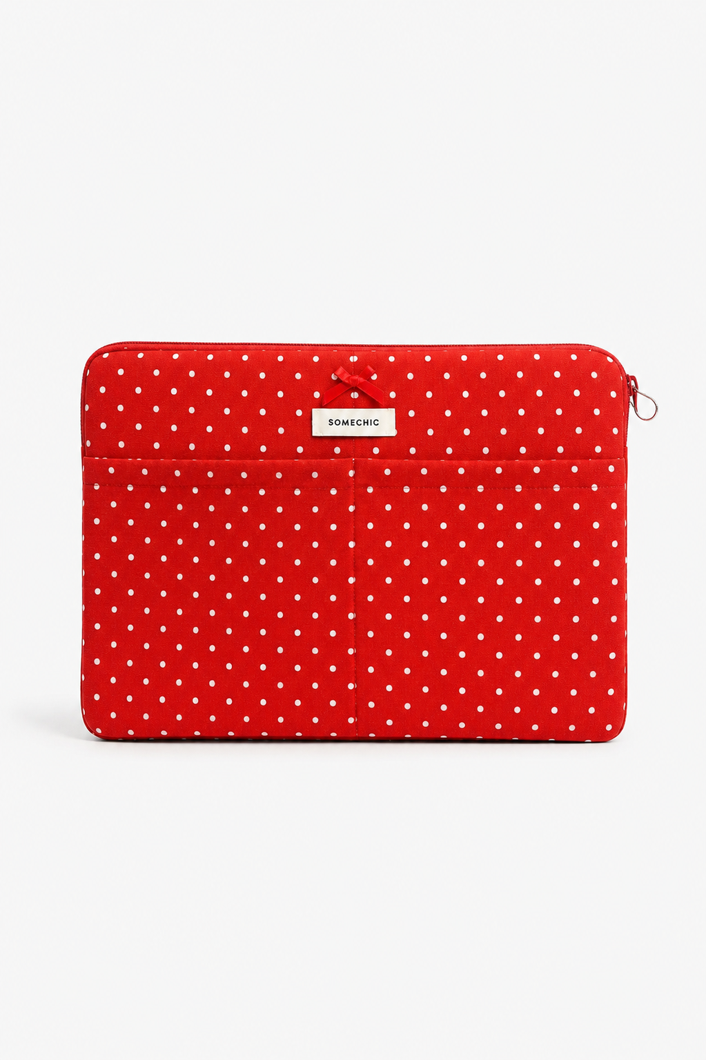 Laptop Case Polka Dots - Red