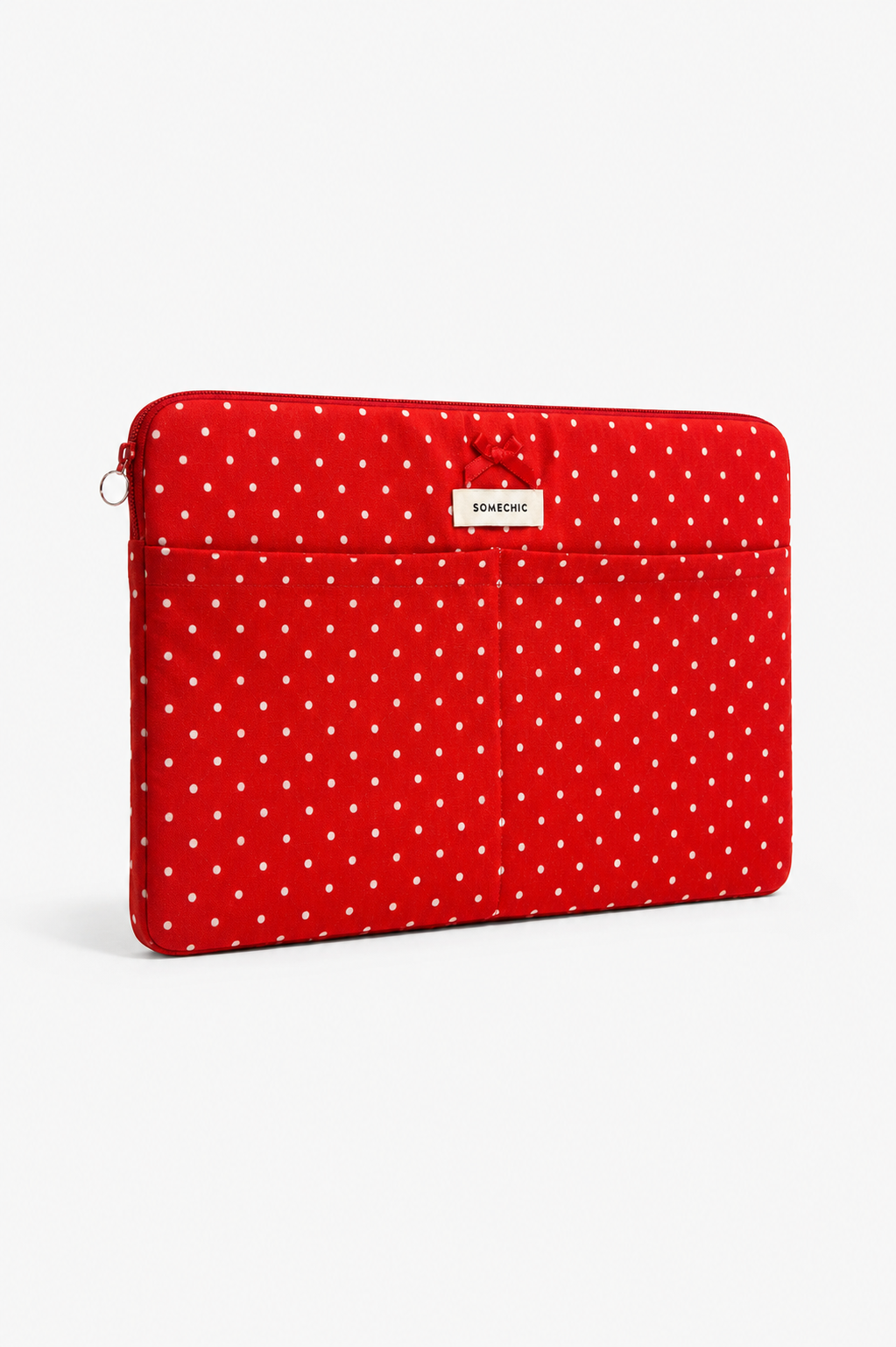 Laptop Case Polka Dots - Red