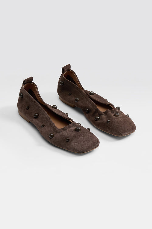 Alexia Ballet Flats - Brown - SOMECHIC