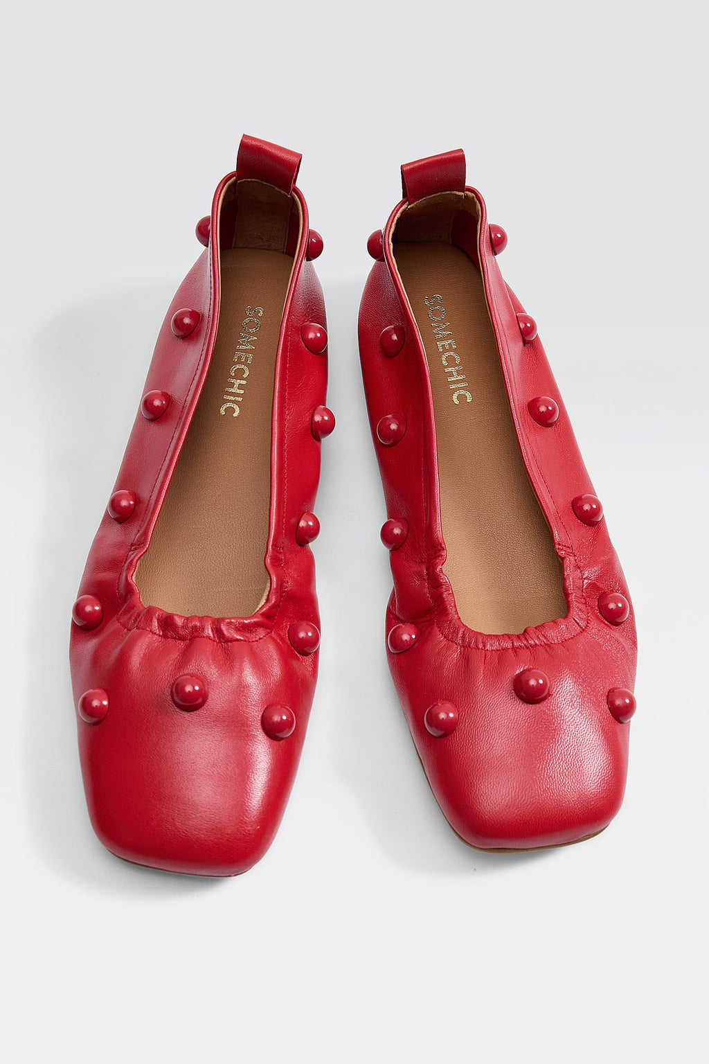 Alexia Ballet Flats - Red - SOMECHIC