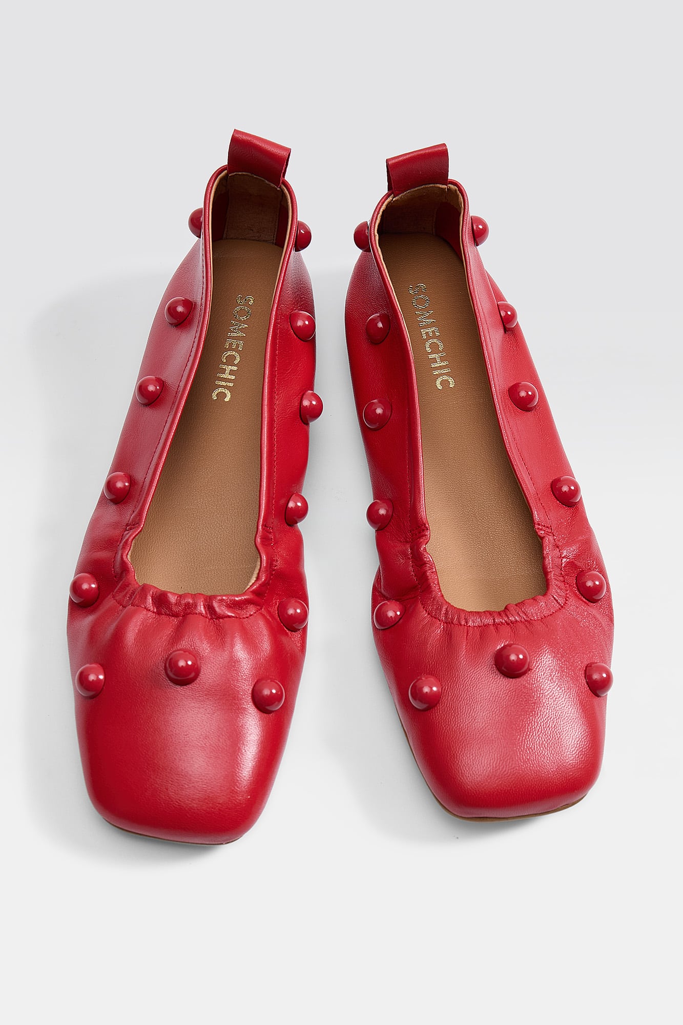 Alexia Ballet Flats - Red - SOMECHIC