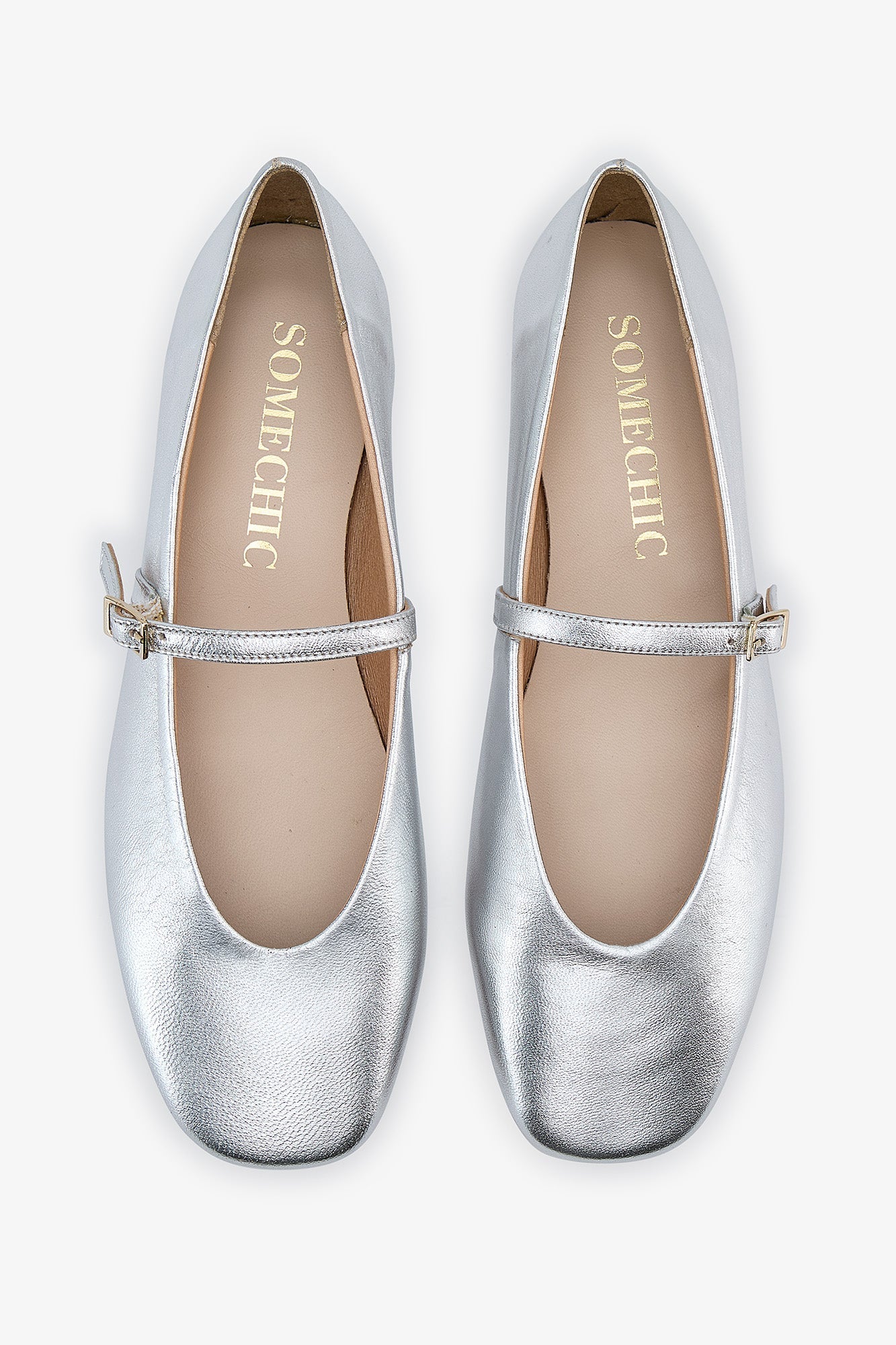 Galia Ballet Flats - Silver - SOMECHIC