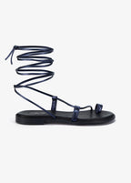 Iris Sandals - Metallic Navy Blue - SOMECHIC