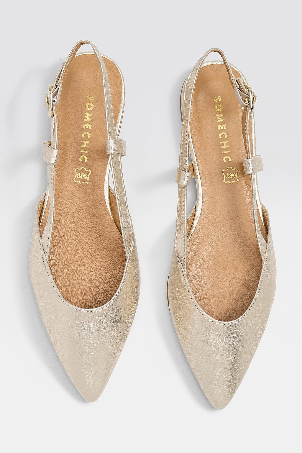 Nicole Ballet Flats - Gold - SOMECHIC