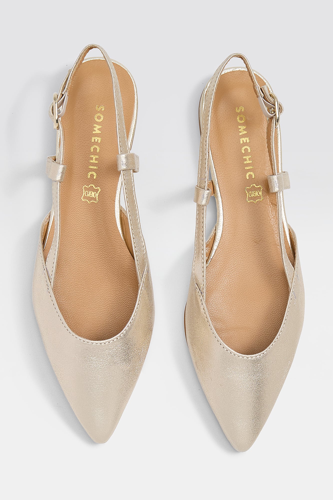 Nicole Ballet Flats - Gold - SOMECHIC