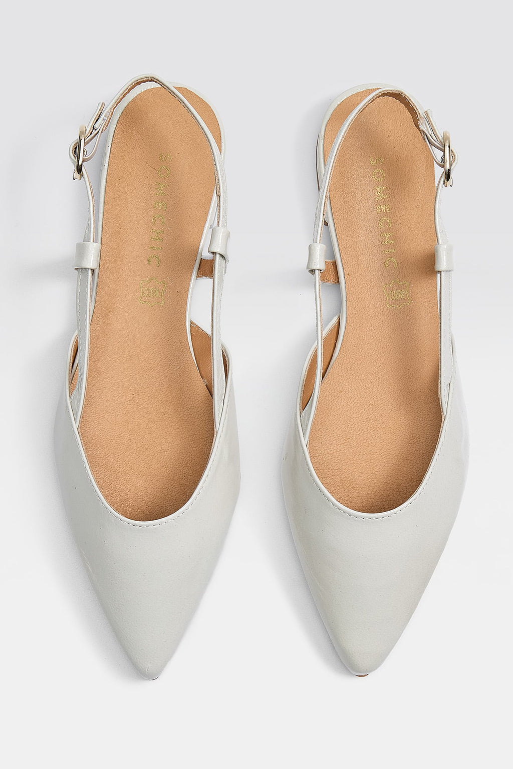 Nicole Ballet Flats - Off White - SOMECHIC