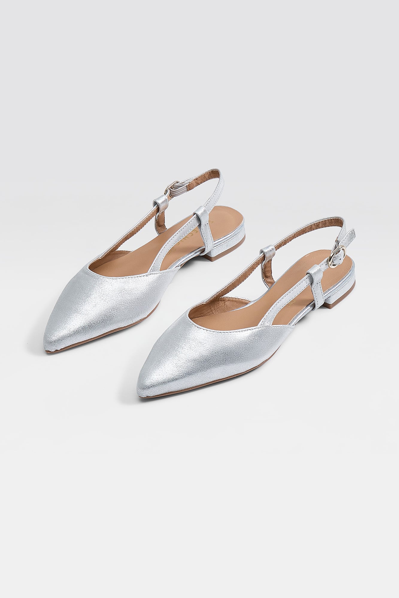 Nicole Ballet Flats - Silver - SOMECHIC