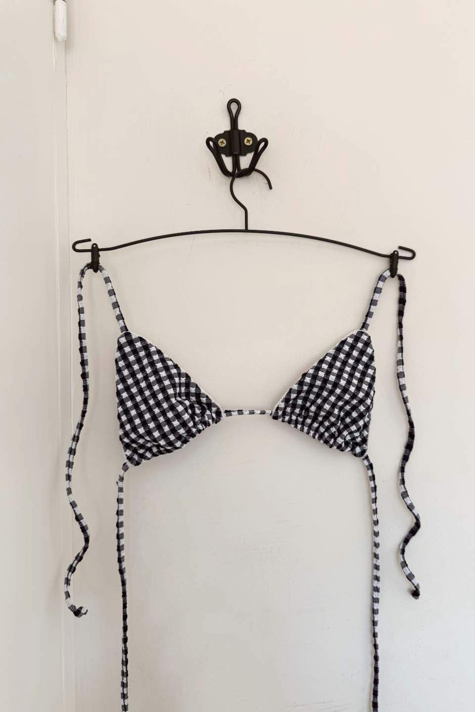 Pippa Bikini Top - Blue Vichy - SOMECHIC