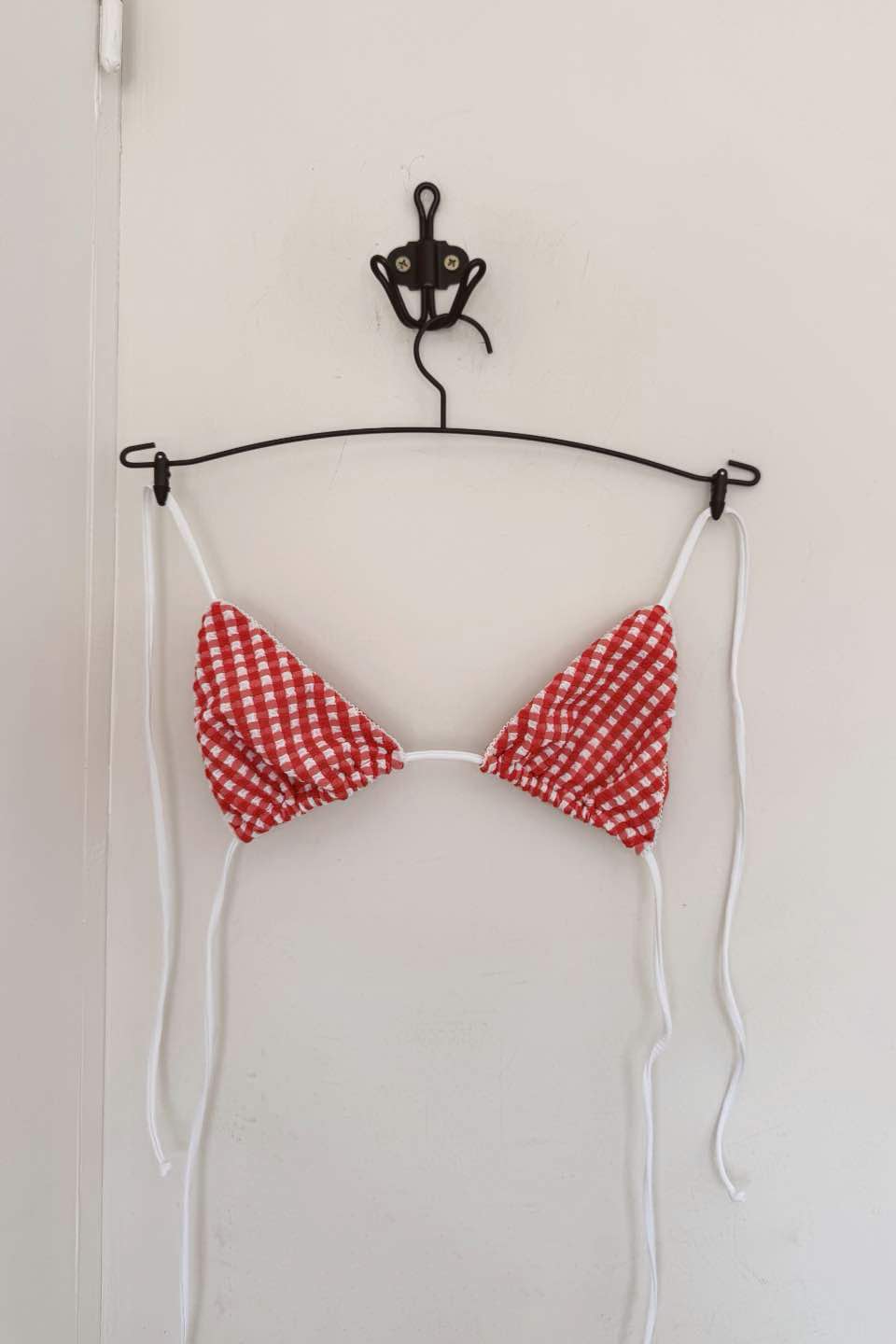 Pippa Bikini Top - Vichy Red - SOMECHIC