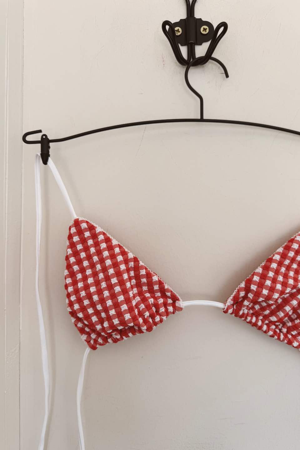 Pippa Bikini Top - Vichy Red - SOMECHIC