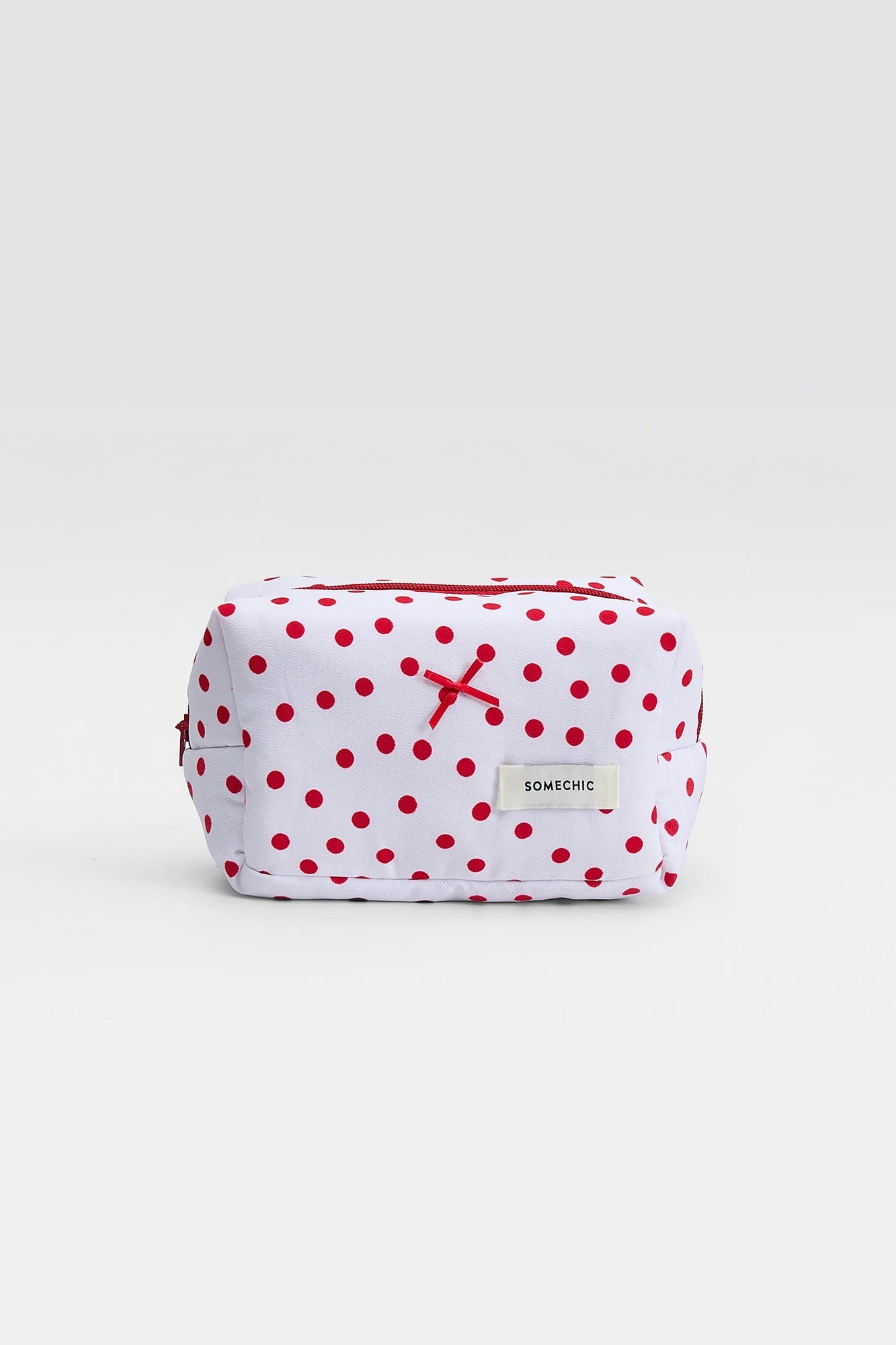 Polka Dots Toiletry Bag - White - SOMECHIC