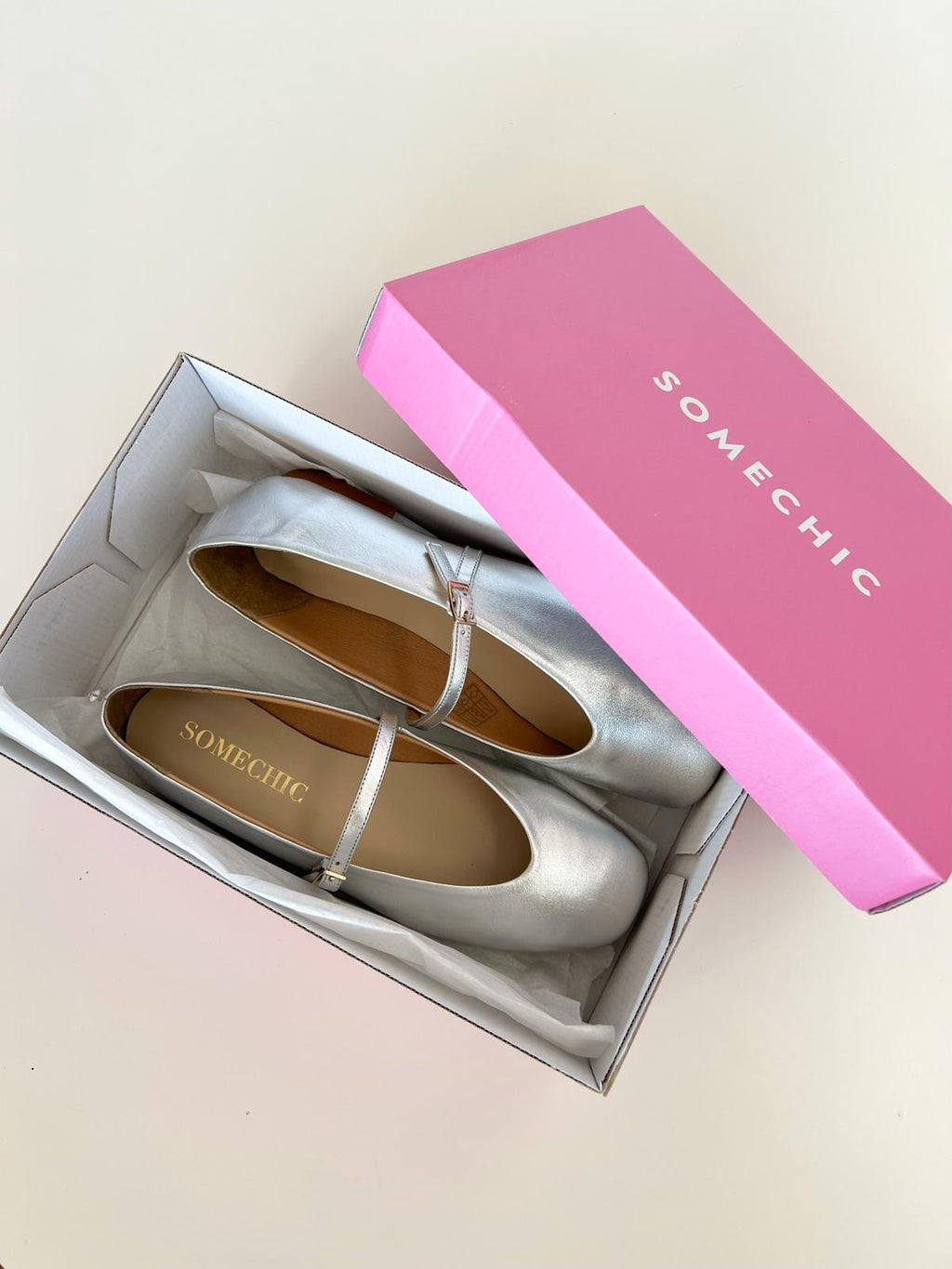 Galia Ballet Flats - Silver - SOMECHIC